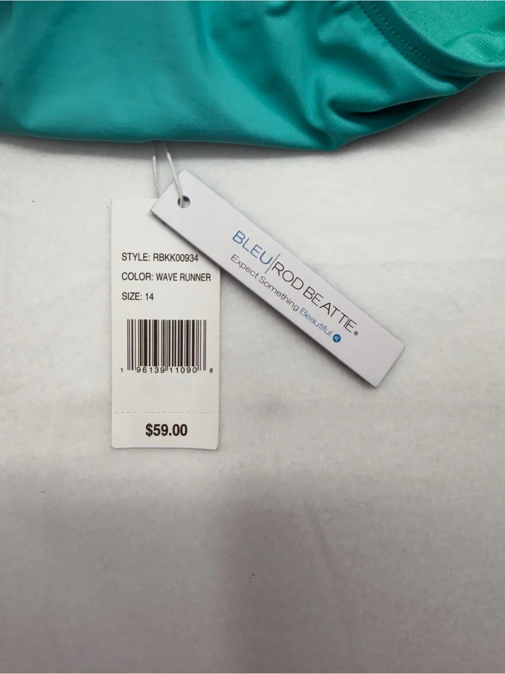 Bleu Rod Beattie Turquoise Bikini Bottoms Size 14